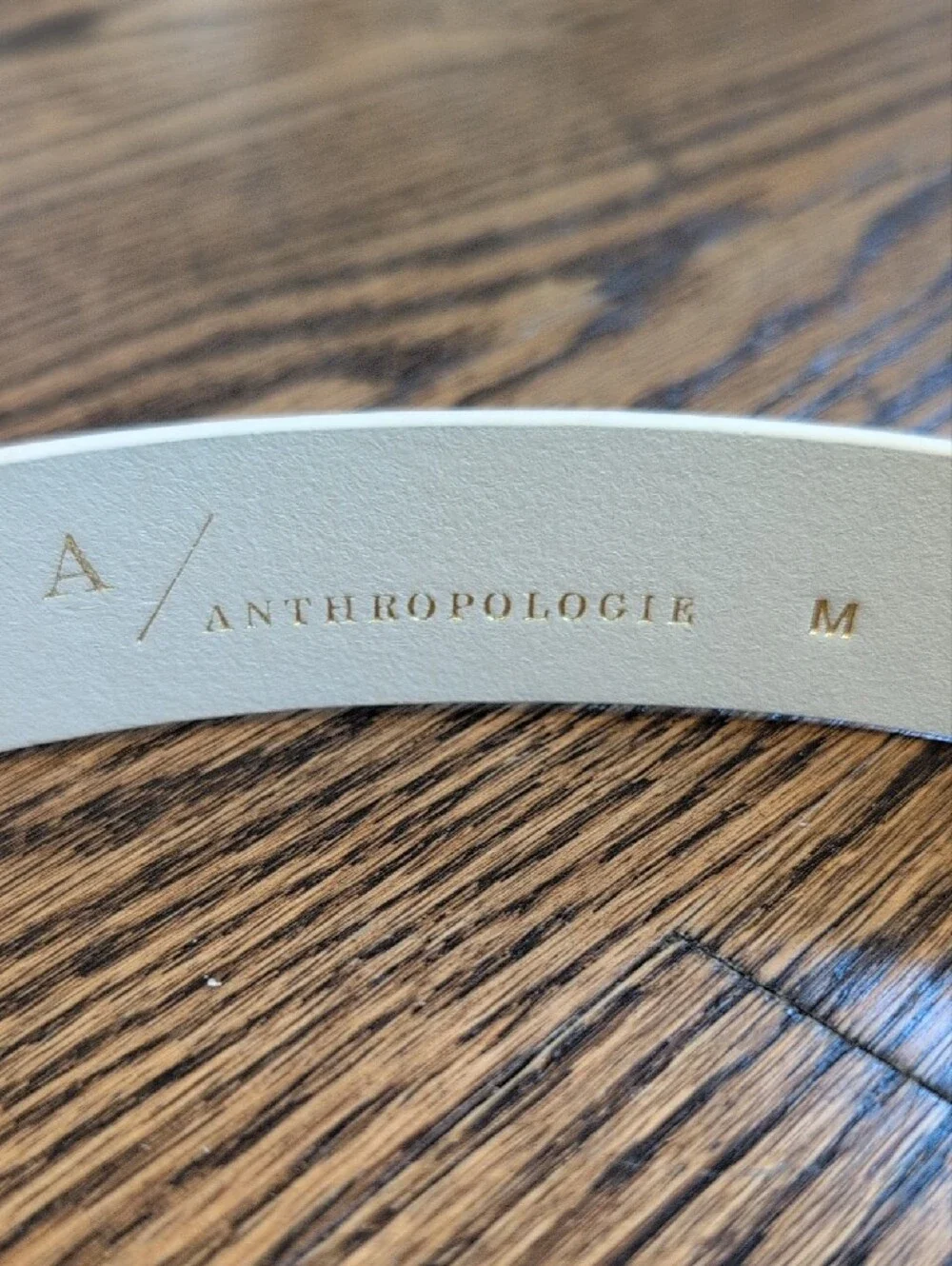 Women's Western Cream Double-Buckle Waist Belt with Gold Hardware -Anthropologie